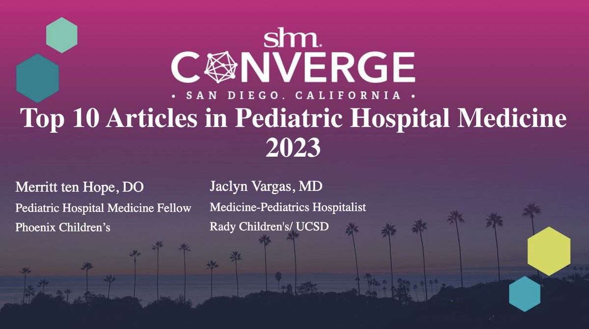 How many times is too many to re-read the articles my amazing co-presenter Dr ten Hope and I are presenting for the Pediatric Top 10 articles from 2023? @SocietyHospMed @radychildrens @ucsd_medpeds @UCSDMedSchool