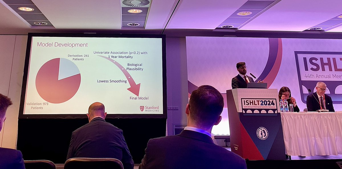 @arav_krishnan from @JW_MacArthur lab continuing to advance heart-lung transplant with novel modeling and prediction tools to help our optimize outcomes. @ISHLT #ISHLT2024 @ElbertHeng @elde_md @StanfordCTSurg