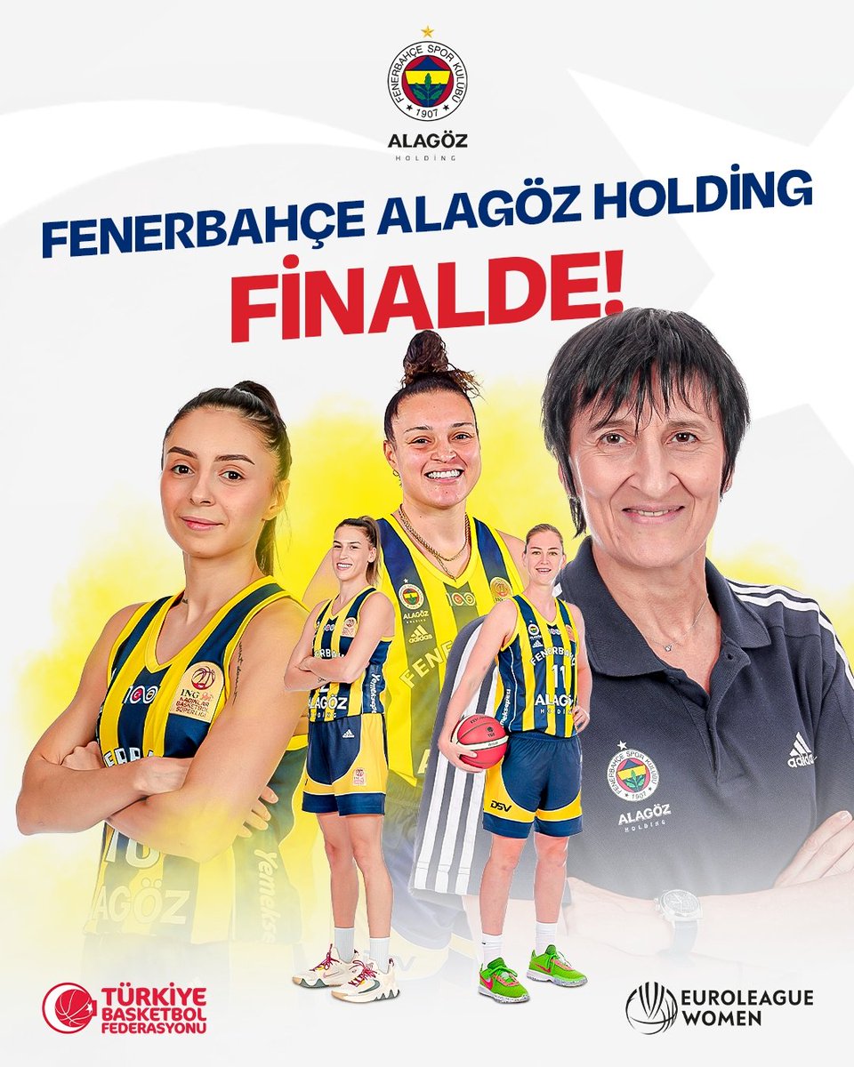 🇹🇷 Fenerbahçe Alagöz Holding Finalde! Kadınlar EuroLeague Final Four’da ülkemizi temsil eden takımlarımızı tebrik ederiz. 👏🏻