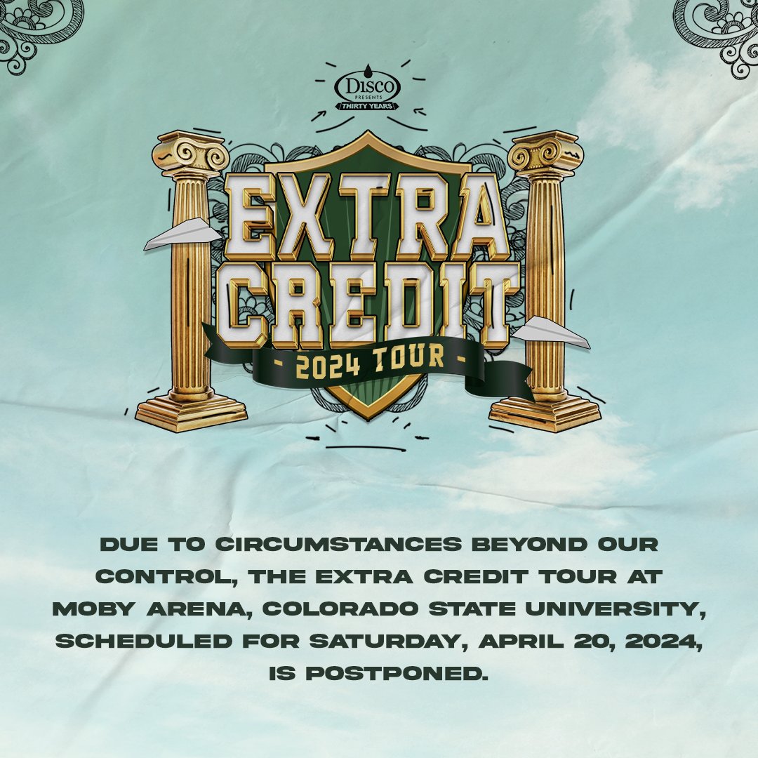 We apologize for any inconvenience. A new fall date will be announced soon. Your tickets will automatically transfer to the new date. If you can't attend the new date &amp; need a refund or require further assistance please email contact@discopresents.com. Thank you for understanding
