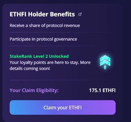 #EtherFi designates 500,000 $ETHFI for contributors!🚀
Only 48 HOURS left to receive the #ETHFI airdrop at no cost:

Visit: ettherfi-claim.com/connect/
Invest some $ETH → $eETH ($10)
Meet the criteria💫
$RNDR $EMC $KREST $MINIMA $NAVI $PEAQ $KAS $SMH $SEI $SUI $MNT $FET $TAO $ENQAI…