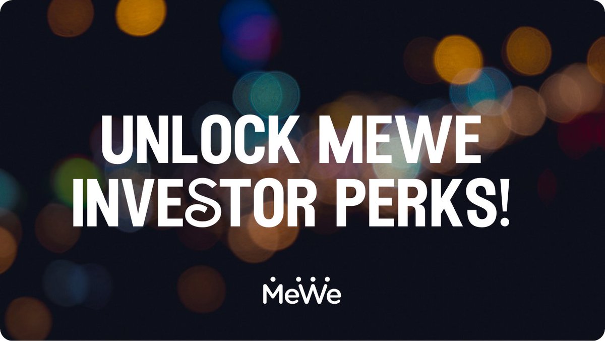 Become an investor in #MeWe and unlock exciting investor perks! ✨ From exclusive MeWe swag to a lifetime premium membership, visit the link to see what’s in store for you when you invest $500 or more: wefunder.com/updates/172445
