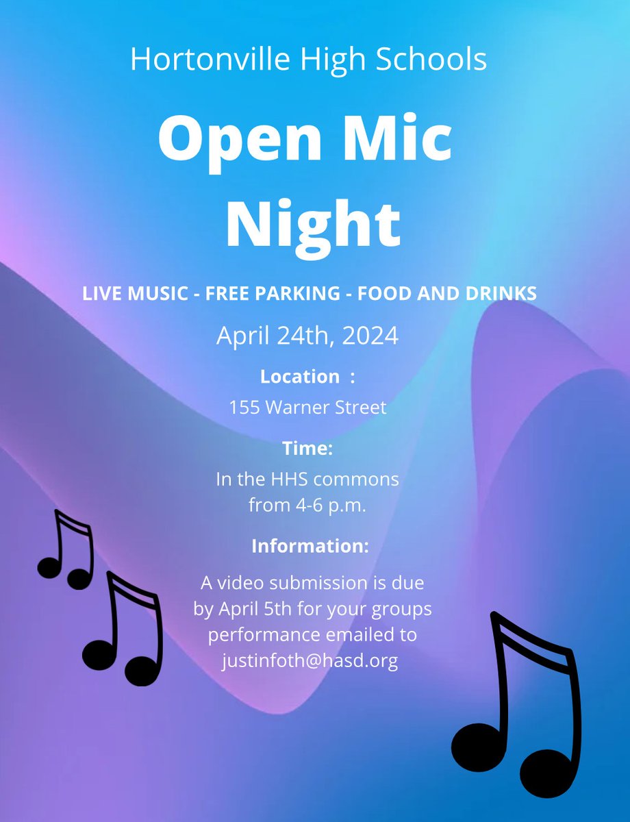 Open Mic Night April 24th, 2024