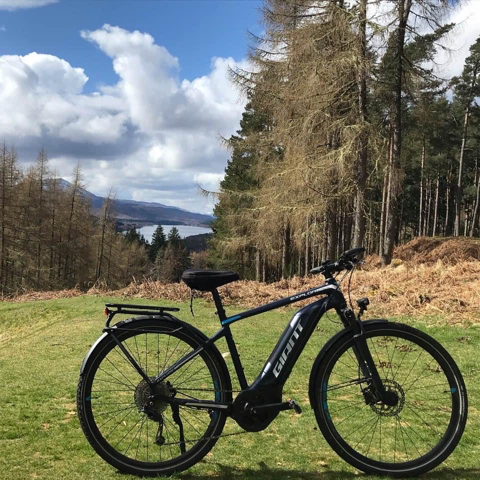 Ebike travels to Allean Forest near Pitlochry
