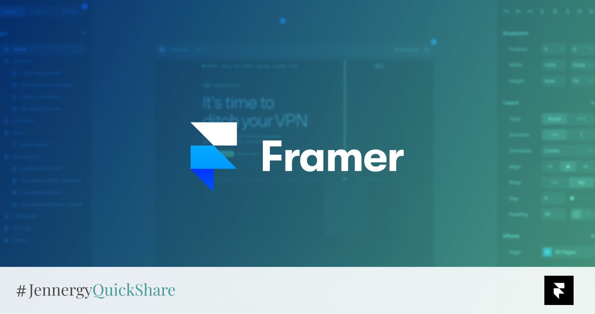 #JennergyQuickShare — Explore Framer to design and publish beautiful websites with ease—no coding required! jennergy.com/quickshare/fra…

#jennergy #ai #webdev #design #nocode #collaboration #creativity #websites #webdesign #development