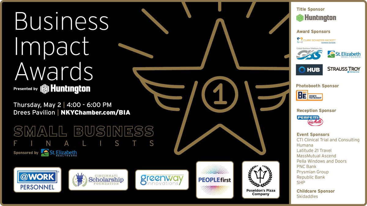 Celebrate the exceptional achievements of these outstanding industry leaders! 🎉 We're thrilled to announce the finalists for the Business Impact Awards – presented by Huntington Bank – Small Business Award. Join us on May 2 to see who wins ➡️ nkychamber.com/BIA.