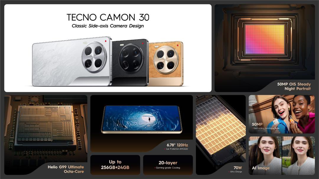 You can’t afford to miss the  exclusive LAUNCH of the popular CAMON smartphone line, it’s happening at 7: 45pm !!!

The CAMON 30 Series is the most recent edition of TECNO's main imaging product.
#TECNOCAMON30Launch