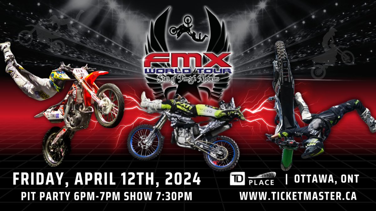 IT'S EVENT DAY! Here is everything you'll need to know before coming to The Arena at TD Place to see FMX World Tour! bit.ly/3UeqboV