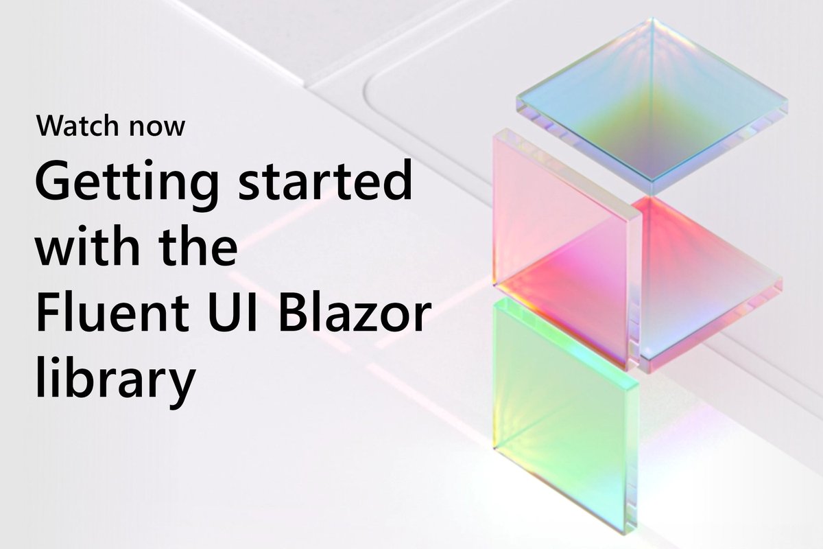 The Fluent UI Blazor library is an Open-source set of Blazor components used for building applications that have a Fluent design. Check this for an overview and find out how to get started with the Fluent UI Blazor library: msft.it/6010c4wbG