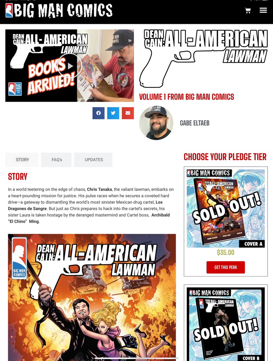 Meanwhile over at bigmancomics.com, first printings of covers “A” and “B” have officially sold out! You can still order covers “C” “E” and “F” but hurry, because when they are gone, they are gone for good! @RealDeanCain @EricDJuly @Nerdrotics