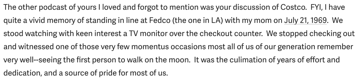 Of all the stories that listeners have shared with me about Costco / Price Club / FedMart, this has to be the coolest. 🚀