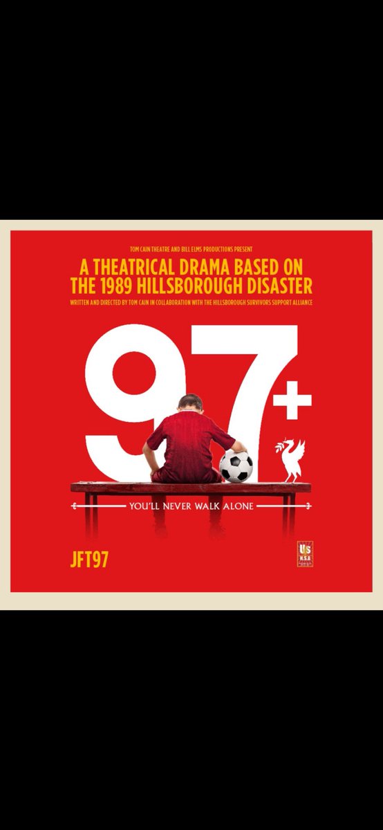 I’m at the Liverpool Olympia for this drama with fellow survivors from the wonderful @HillsboroughSu1. #LFC #YNWA #JFT97 #Hillsborough