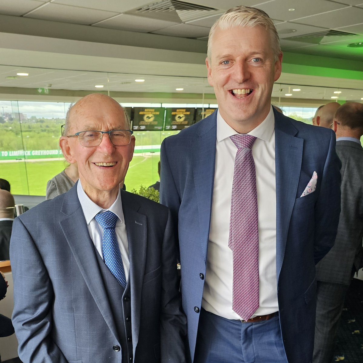 Finbarr Coleman is being celebrated for his contribution to our sport tonight with the Special Merit Award.

He's pictured with Brian Collins who took the reins from Finbarr when he retired

#GreyhoundAwards #GoGreyhoundRacing #ThisRunsDeep @CorkDogs @YglGreyhound