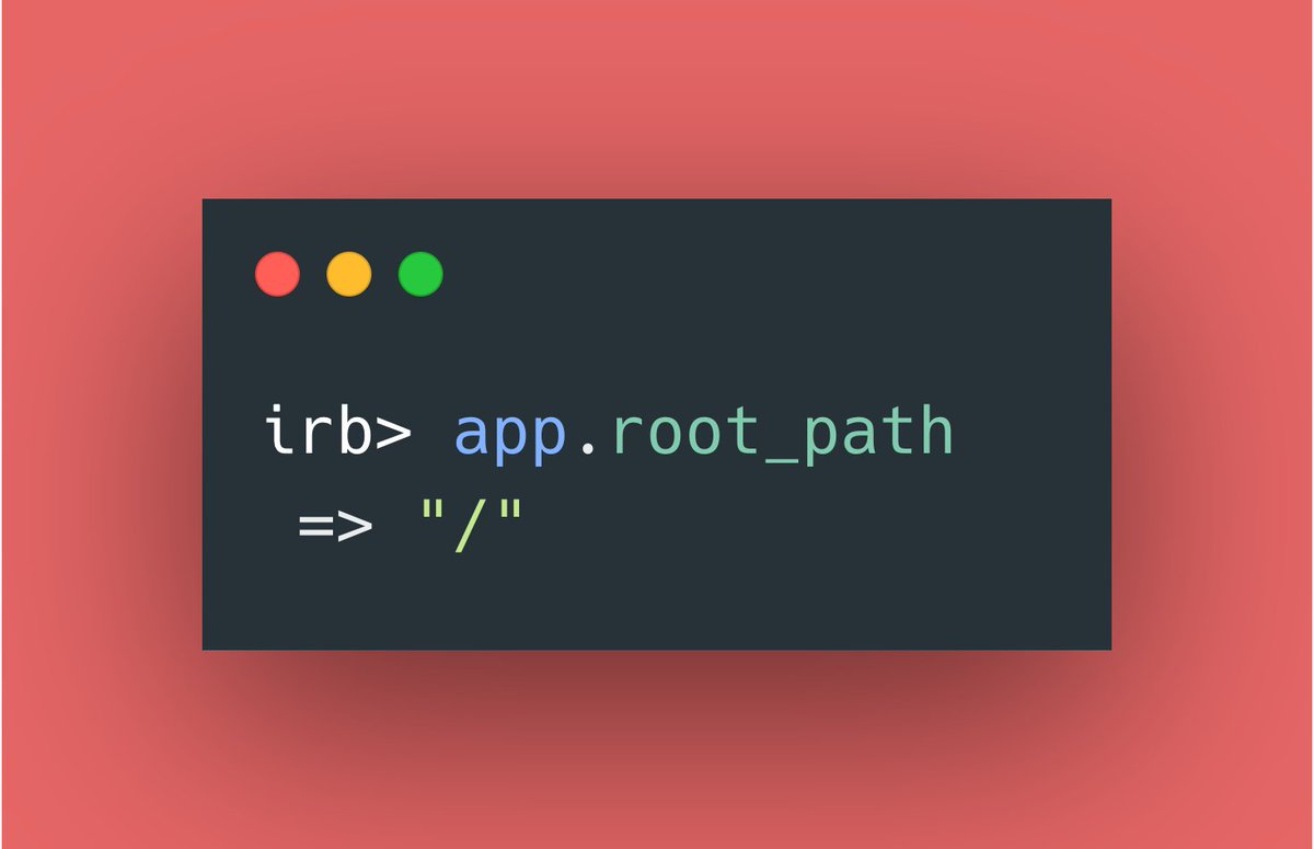 ✨ RAILS TIPS ✨

Did you know you can directly access your URL helpers methods in the rails console via the app object?

#rubyonrails #railsconsole