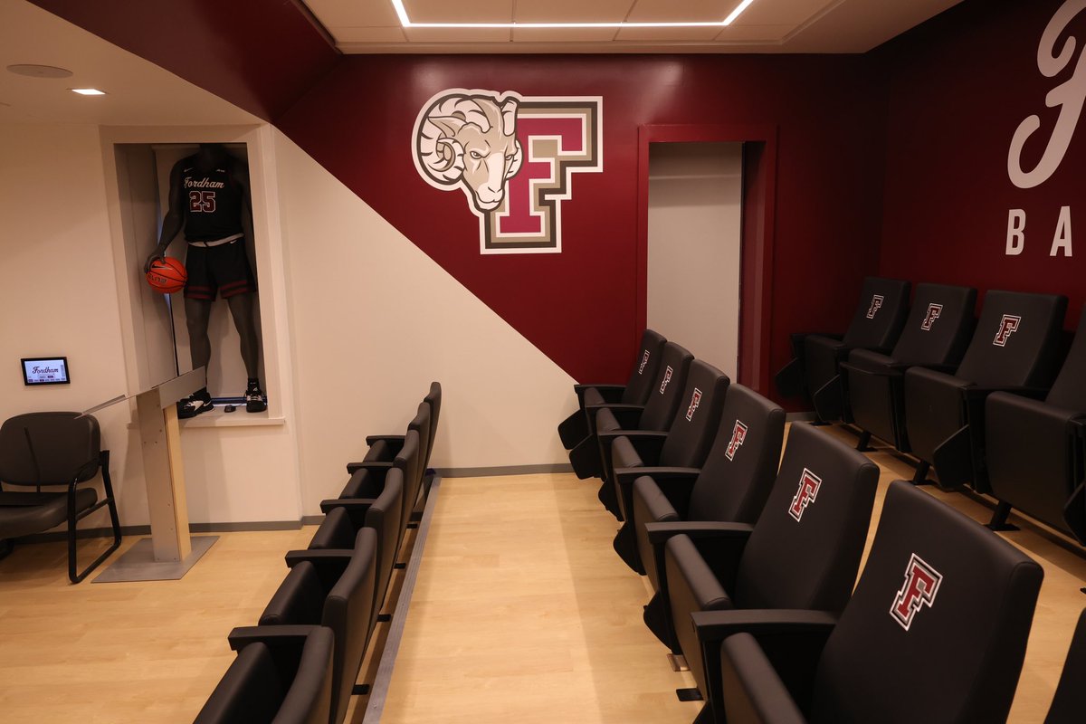 The new and improved Fordham Basketball Film Room‼️ Thank you to our generous donors for helping make this vision a reality.