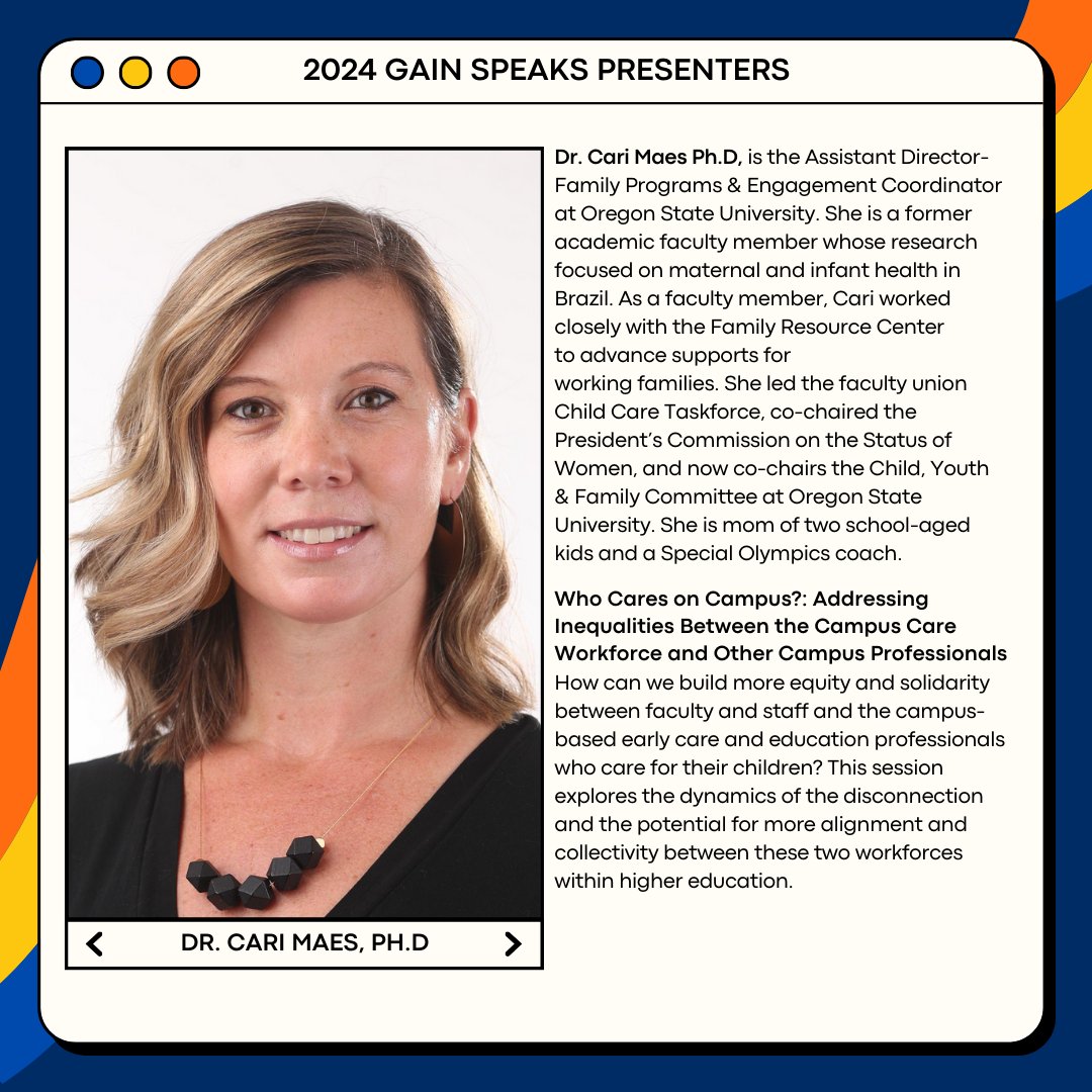 Only four days until registration for GAIN24 closes! 

Visit the link in our bio to register for the opportunity to hear from our GAIN Speaks! presenters like Dr. Cari Maes!