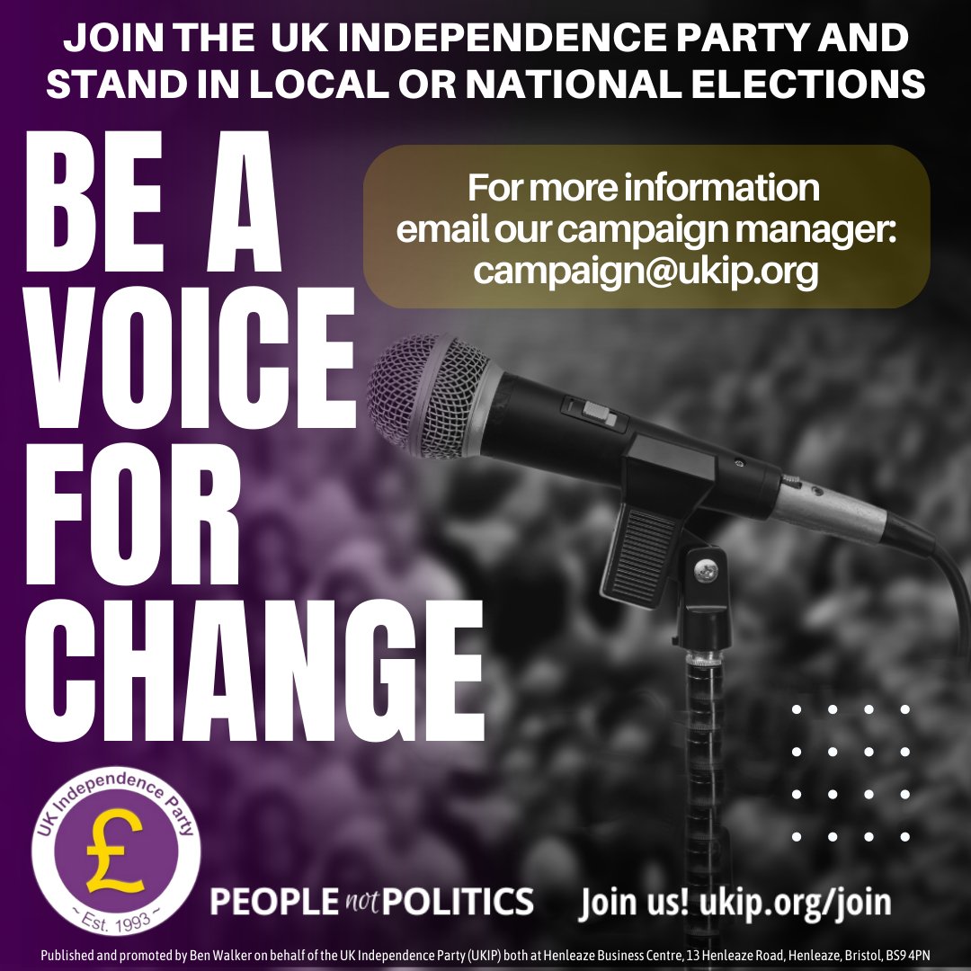 One good reason to join @UKIP We are committed to stand up for the forgotten majority to fight for things that matter to ordinary working people. Let's unite and fight the woke establishment. Join us now. We always welcome new members and new candidates. People not politics