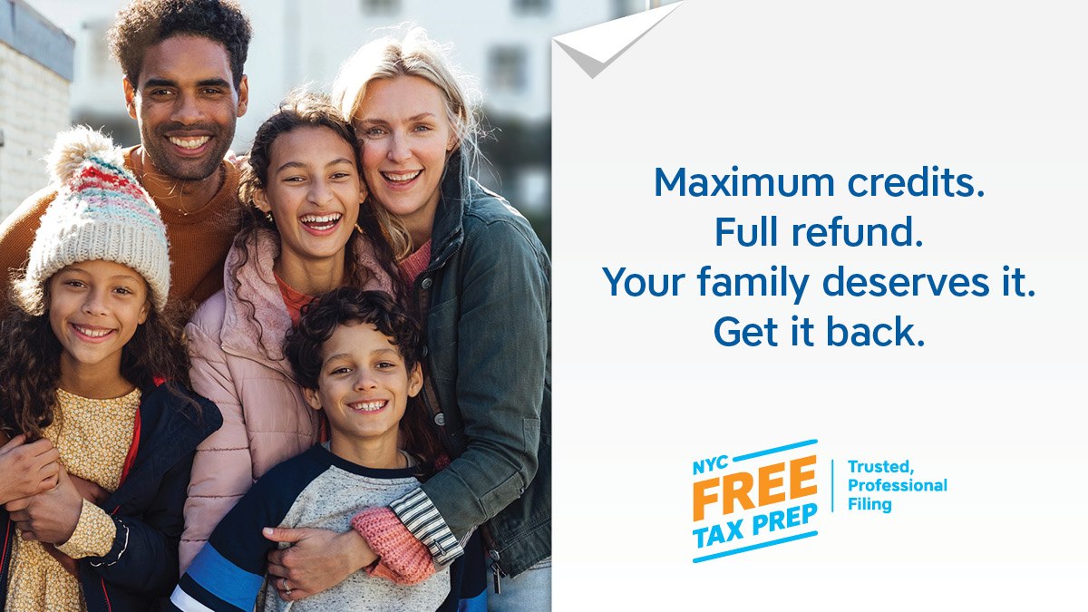 Use NYC #FreeTaxPrep to file for free and keep your WHOLE refund. For families with income of $85,000 or less in 2023. For single filers with income of $59,000 or less in 2023.
on.nyc.gov/2ANenDN