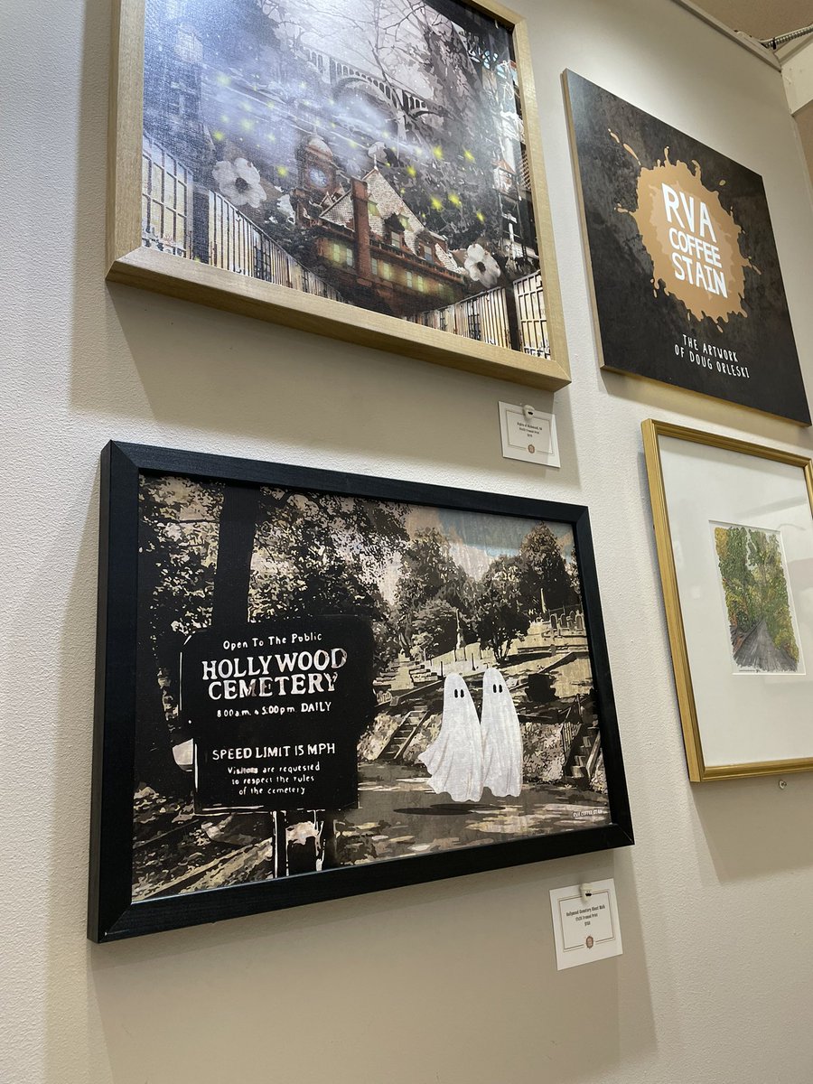 RVACoffeeStain's tweet image. Hung a bunch of new pieces at Crossroads Art Center today in the RVA Coffee Stain gallery! 

Framed pieces range from $135-$215
Prints range from $25-$35 

📍2016 Staples Mill Rd

#rva #supportlocalart