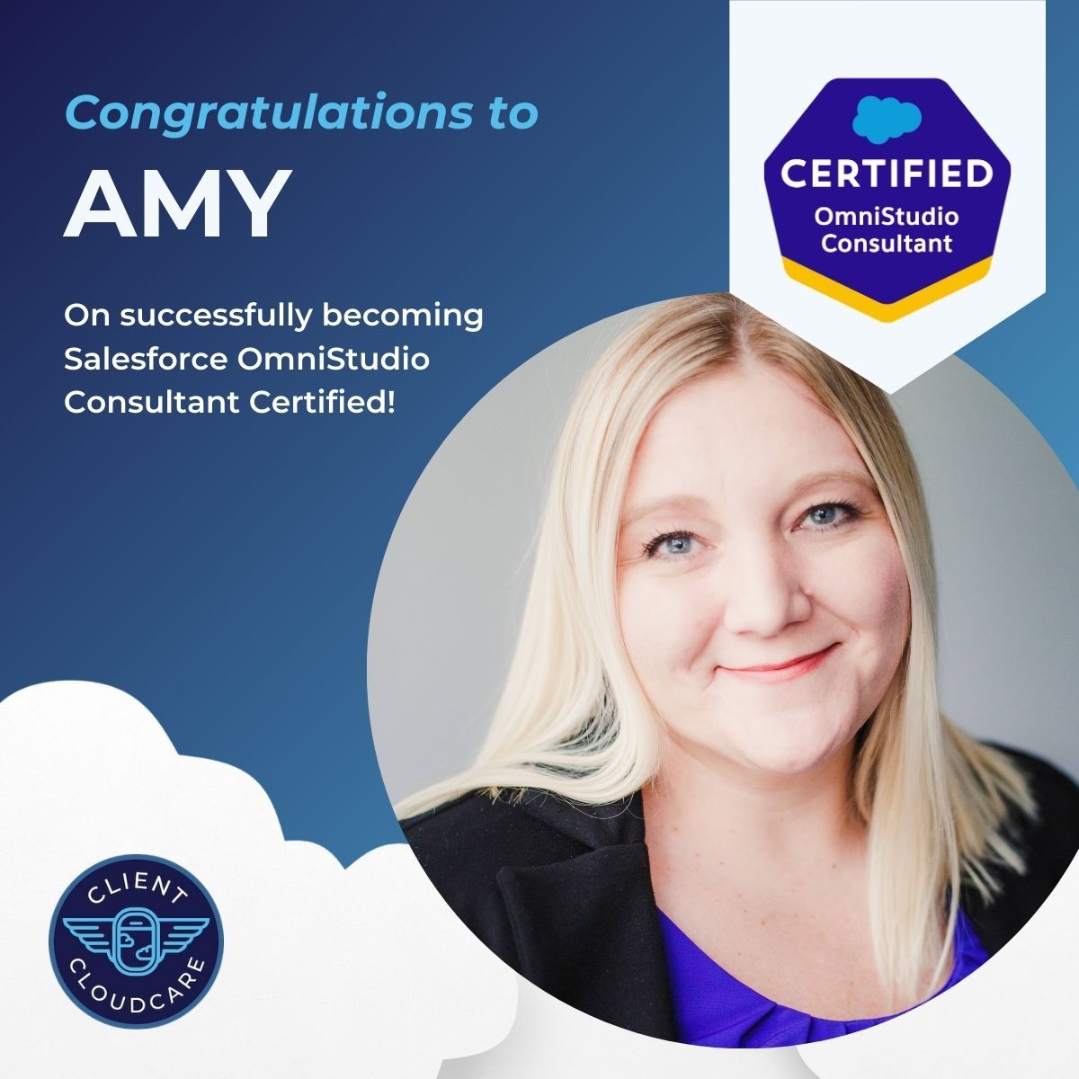 ClientCloudcare's tweet image. 🎉 Another big congratulations to Amy on achieving her most recent Salesforce OmniStudio certification. At Client Cloudcare, we prioritize continuous learning and growth as fundamental pillars of our success. 

#clientcloudcare #congratulations #salesforcecertification