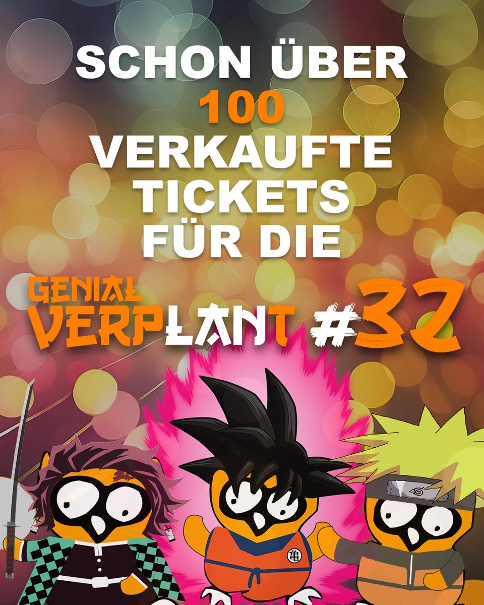 Eulenfreunde!

Schön über 100 verkaufte Tickets für die GV#32 im Oktober!
Wir sagen dickes Arigatō!

#GV32 #genialverpLANt32 #arigato