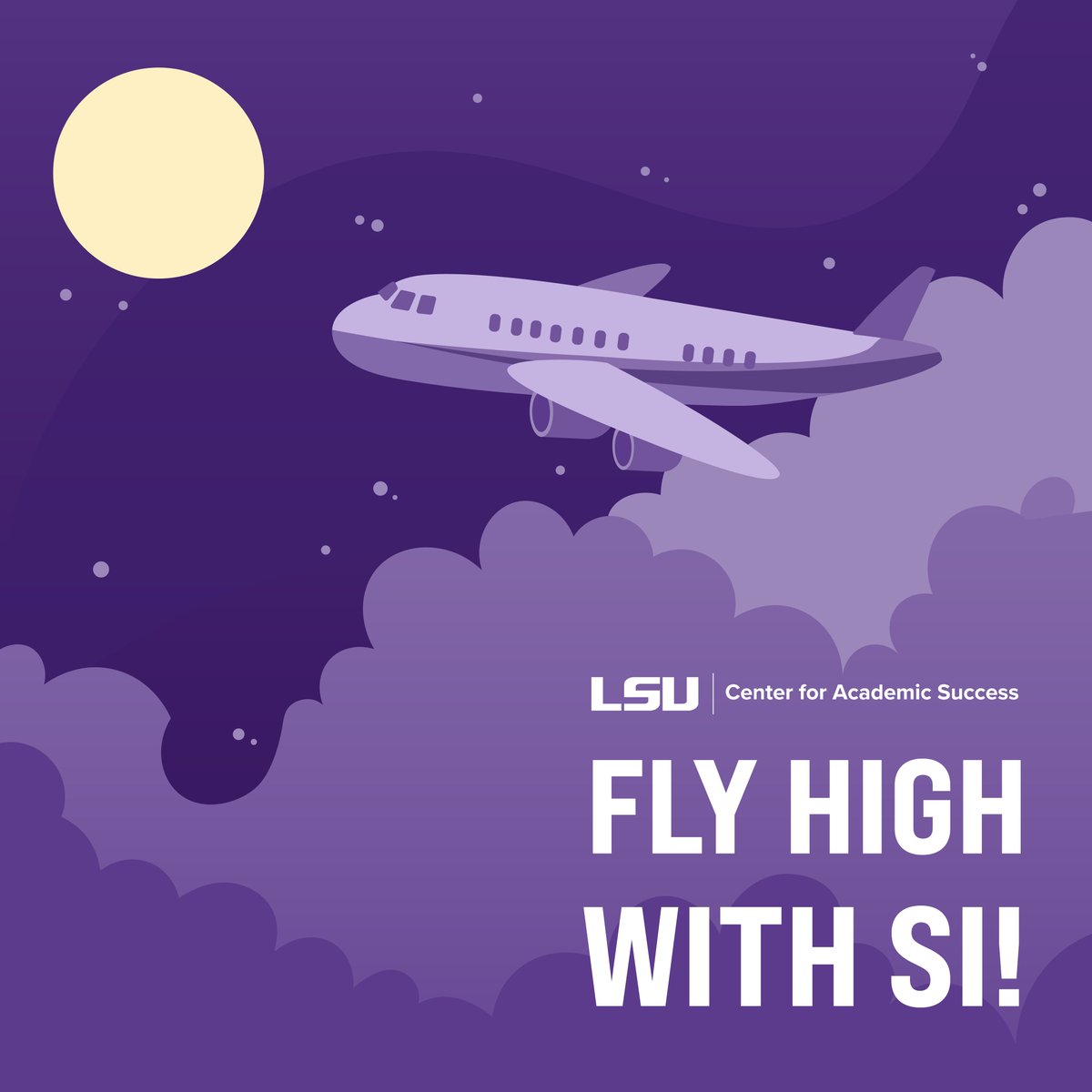 LSU_CAS's tweet photo. Attend SI sessions and watch your grades soar! 🛩️ Our data shows that students who attend just six or more SI sessions typically earn a 0.5 letter grade higher than students who do not attend. ✨ https://t.co/zociMK302B