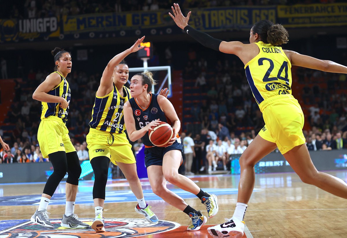 🟡🔵Fenerbahçe, Kadınlar EuroLeague’de finalde. 💥 ÇBK Mersin’i 89-80 yenen Fenerbahçe, Kadınlar EuroLeague’de finale yükseldi. 🏆Fenerbahçe Alagöz Holding, finalde Fransız temsilcisi Villeneuve ile karşılaşacak.