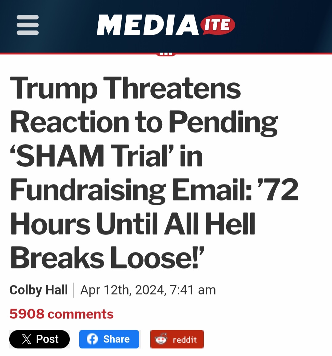 🚨There Is That Number 72 Again Report: 72 HOURS UNTIL ALL HELL BREAKS LOOSE! Now is the time to help me SAVE AMERICA and chip in. Friend, on Monday, my SHAM trial in New York begins. THEY WANT ME IN PRISON! Democrats are chomping at the bit. They think if you see me sitting…