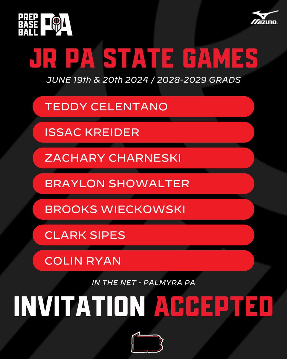 Please Welcome the following players to the 2024 PA Junior State Games✍️ We are currently 55% SOLD OUT❗ Junior Future Game attendees are selected from this event! Do not miss your chance to represent the Keystone State! Register HERE↩️ loom.ly/wLnER7c