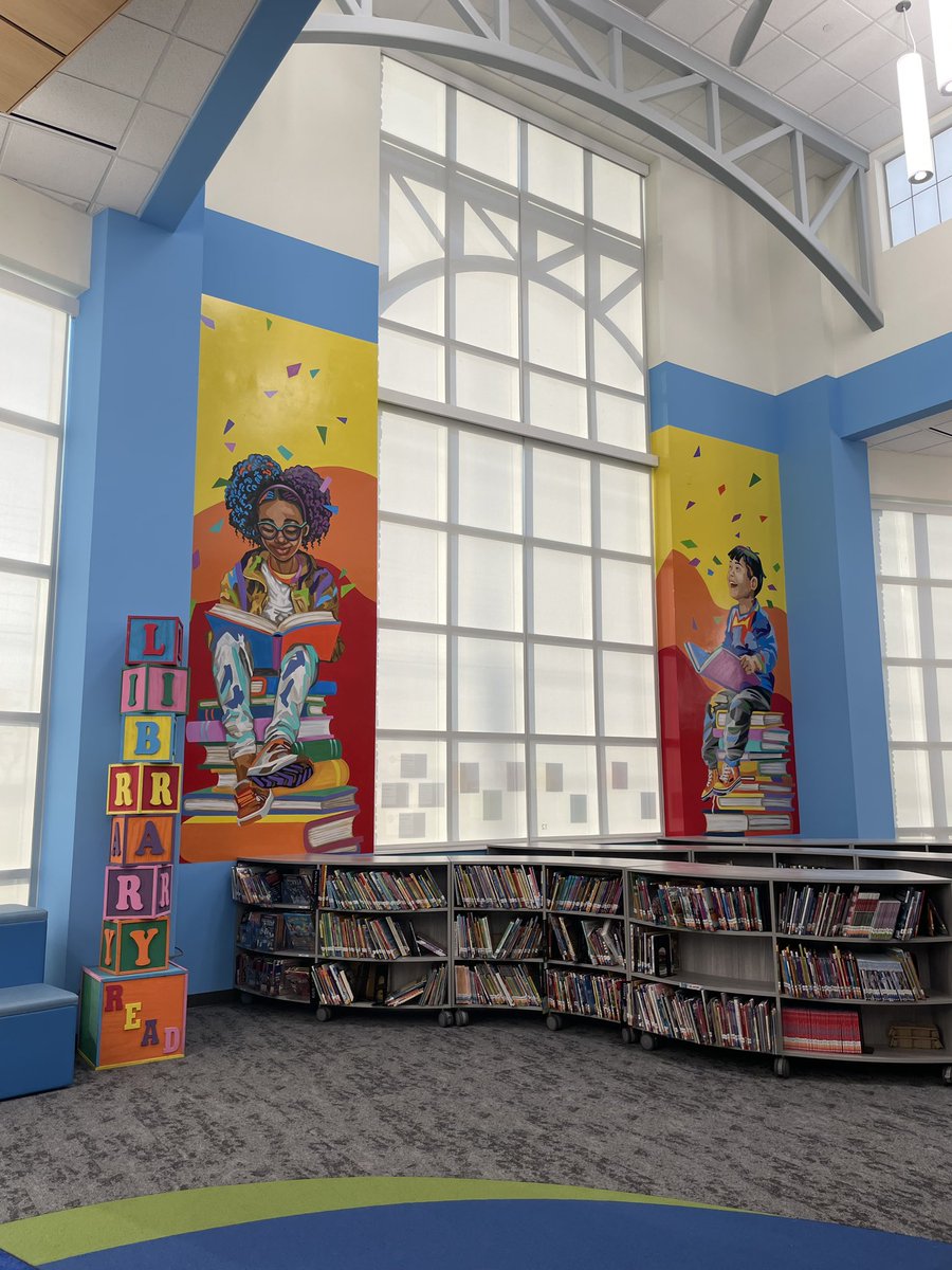 CTE Library had these two murals painted last week. The girl represents our school’s ethnic diversity (30 countries, 26 languages)and the little guy with the extra chromosome represents our students’ neurodiversity. Both represent our student body who love and embrace one another