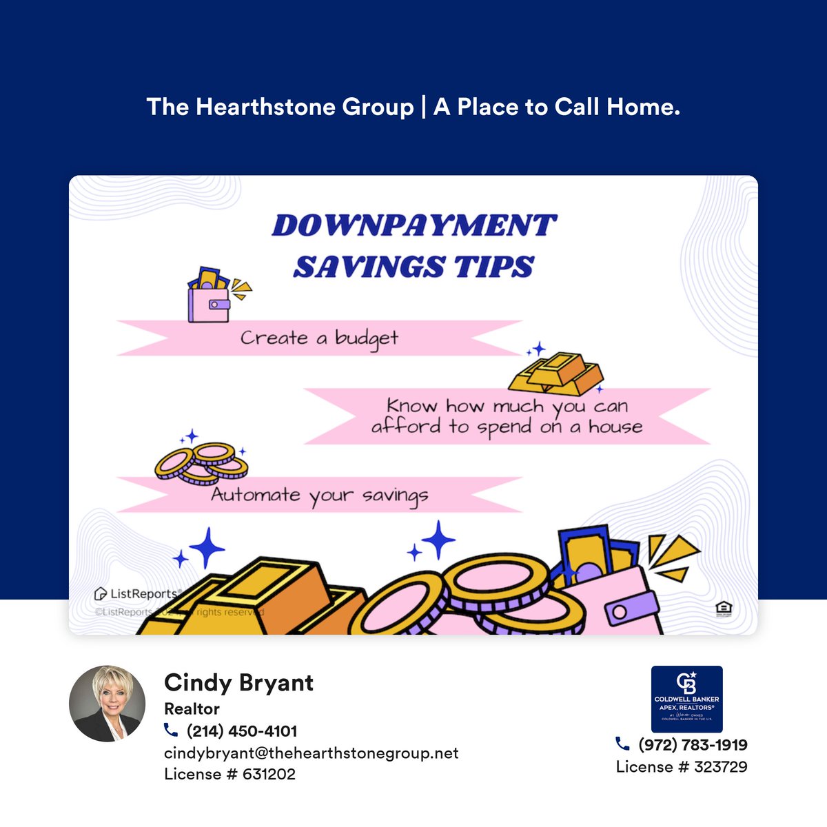 The downpayment is an important part of the home-buying process, so here are some tips to help you prepare. If you're looking for more tips to help you become a homeowner, leave me a comment. I'm a wealth of knowledge, and I'm here to help. 😉 #thehearthstonegroup #topproducer