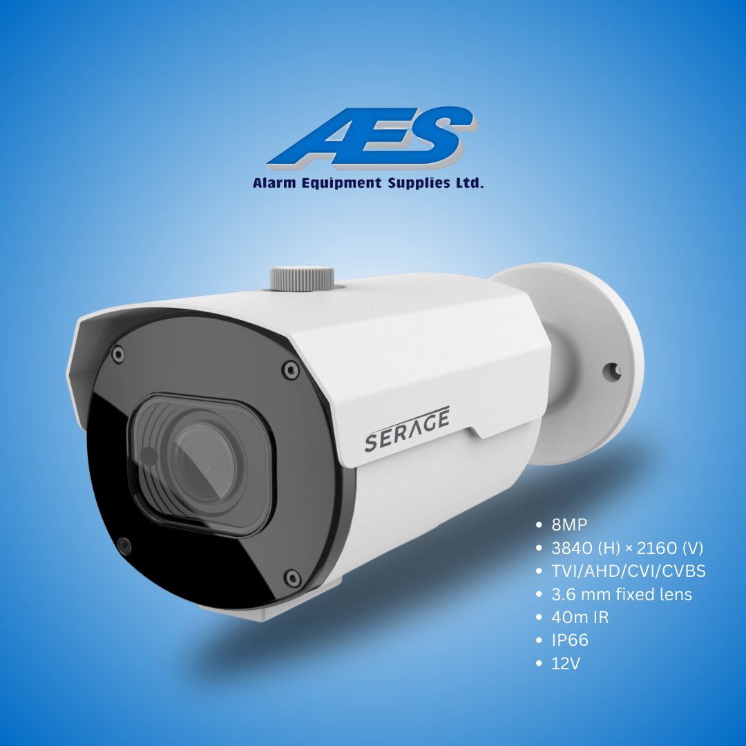 The Serage SRBT8FW Bullet Camera: Engineered for Excellence. 
Get in touch to see the product brochure.   📞 021 496 4777  WhatsApp: 0871260921 📥: info@aesireland.ie

 #SecuritySolution #SerageTechnology #AdvancedSurveillance #SecuritySolutions #HomeSecurity  #IrishSecurity #AES