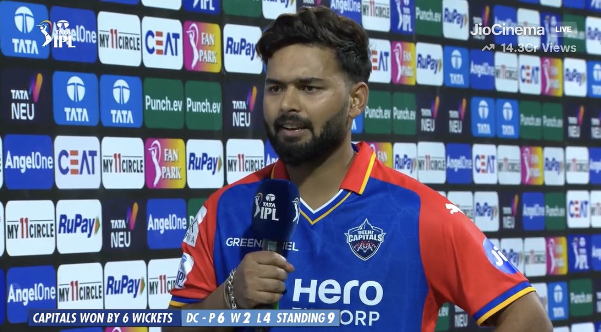 Rishabh Pant said - “We talk to the boys before the match ‘We think like a Champion’”.