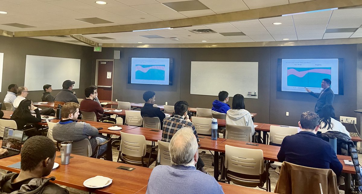 This week's #AgEcon #SeminarSeries brought Dr. Anton Yang, a postdoctoral associate at Yale & a teaching & research associate for @GTAP_Purdue. He delivered insight into water depletion & an innovative model linking water movement to economic activities using satellite imagery.