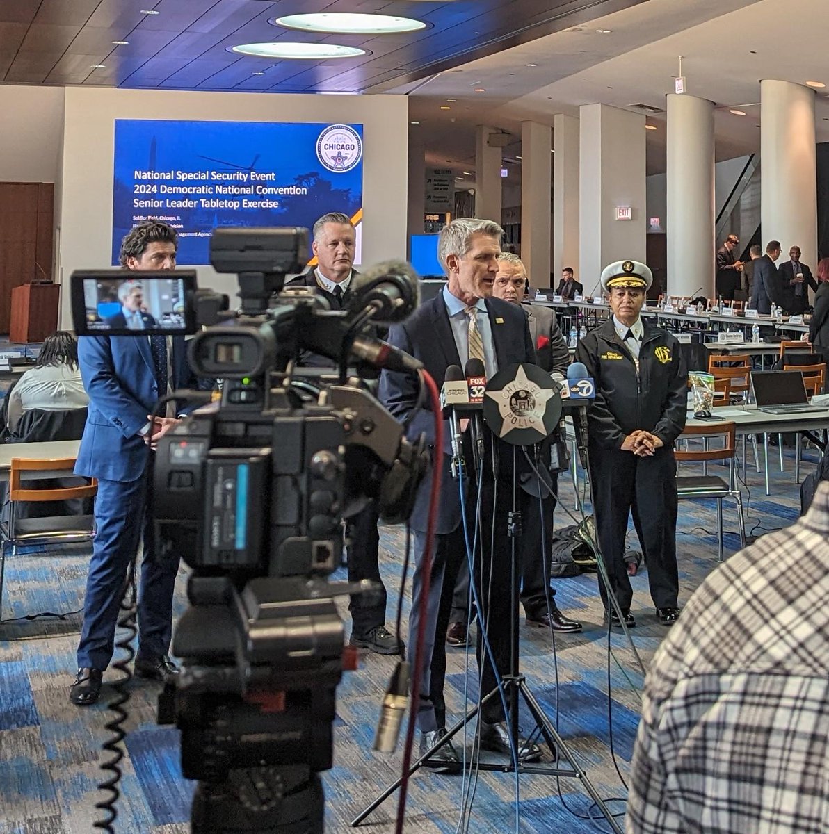 Last week, #FBI Special Agent in Charge Wes Wheeler spoke before a tabletop exercise with law enforcement partners ahead of this summer's DNC in Chicago. To help ensure the public's safety, report incidents or threats to the FBI at 1-800-CallFBI or to tips.fbi.gov.