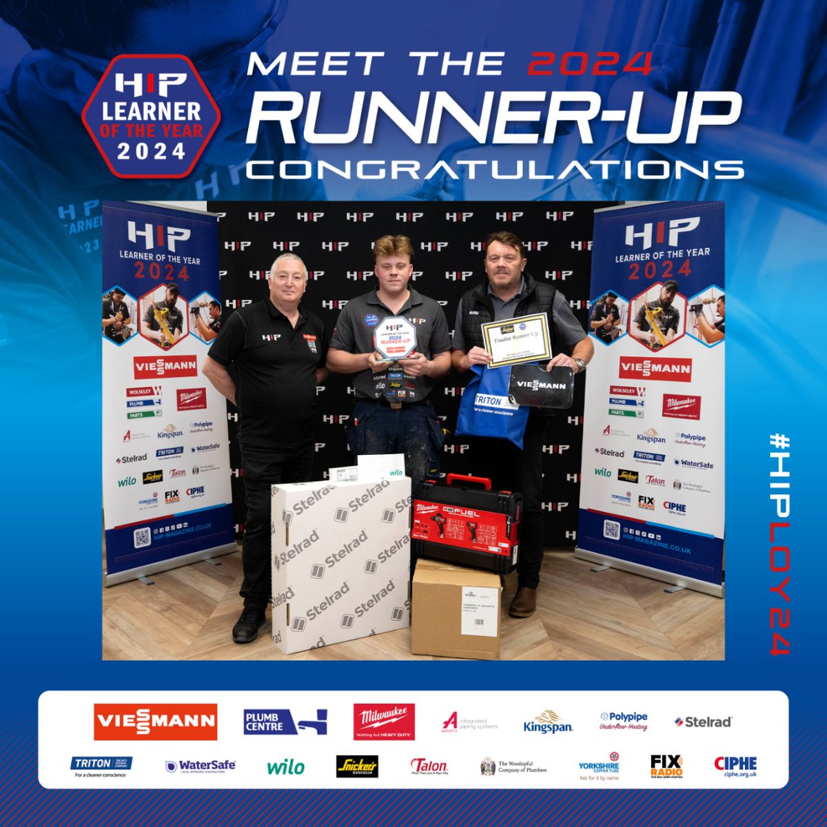 We are delighted to announce that this year’s runner up for HIP Learner of the Year 2024 is... Zak Rowan from The Grimsby Institute! 👏 Huge congratulations! 👏 Keep watching this space as we’ll be announcing the winner soon! 👀 #hiploy24 #plumbingapprentice #plumbingskills
