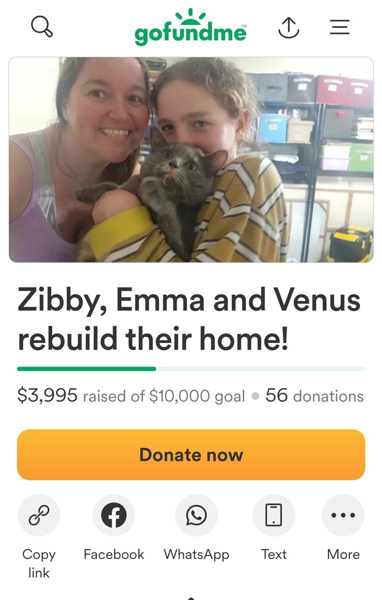 My sister in law and niece are still looking for more help after a fire destroyed their house and everything they own. If you can donate please do, if not please share! gofund.me/65673cab
