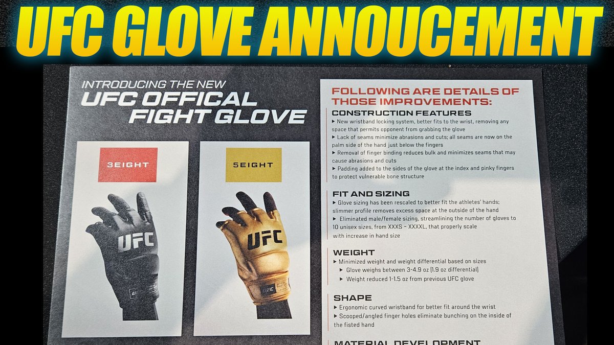 🔴Streaming the #UFC new glove presentation now via @sportskeedaMMA youtube.com/live/DoUpo35Og…