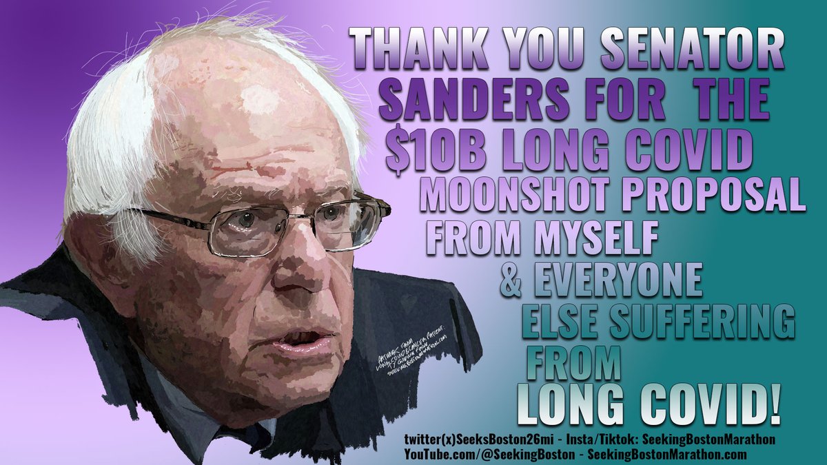 From the bottom of my damaged body and broken heart, thank you @SenSanders for being a champion in govt. for #longcovid & commitment to the $10B Long Covid Moonshot @LCMoonshot @timkaine @RepPressley @LisaAMcCorkell @patientled @PandemicPatient @MichaelPelusoMD @PlzSolveCFS