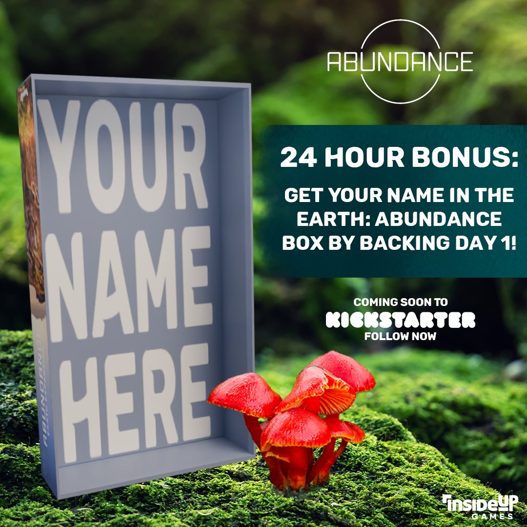 Earth:Abundance is launching on Kickstarter in just 10 short days! 🌱 Plant an Early Seed of Support by backing day 1 and Get Your Name in the Box. kickstarter.com/projects/insid…