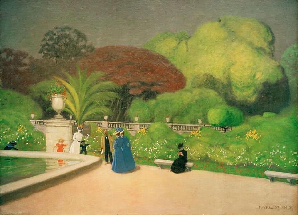 Félix Vallotton ￼ Giardini del Lussemburgo (Le Jardin du Luxembourg) (1905).