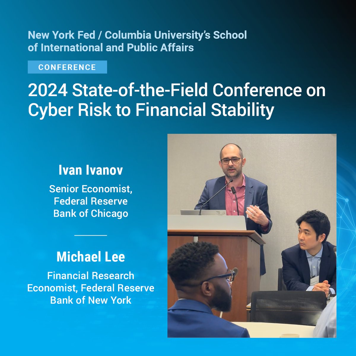 Ivan Ivanov (@ChicagoFed) shared new work documenting adverse capital market consequences for state and local governments due to data breaches. See “City Hall Has Been Hacked! The Financial Costs of Lax Cybersecurity” via link on our agenda page: nyfed.org/4aysWXS