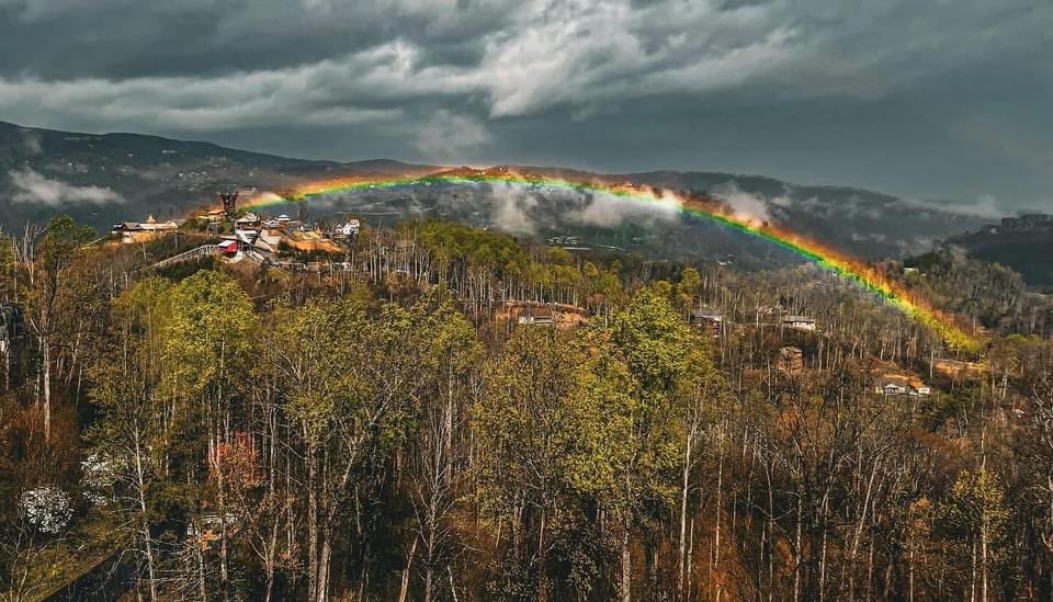 Rainbow in Gatlinburg, TN yesterday.