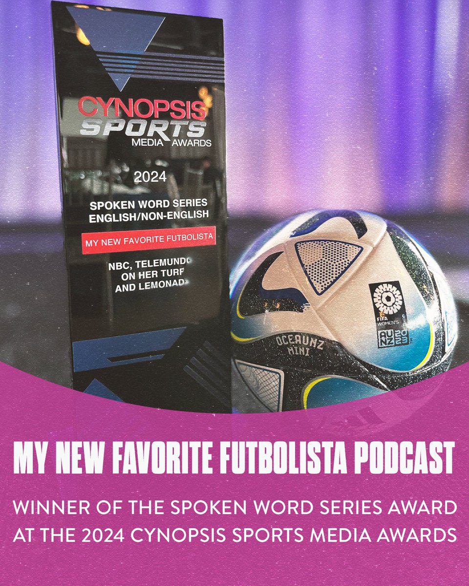 OHT’s Women’s World Cup podcast highlighting soccer’s most inspiring female players was recognized for their incredible work at the 2024 Cynopsis Sports Media Awards! #MyNewFavoriteFutbolista