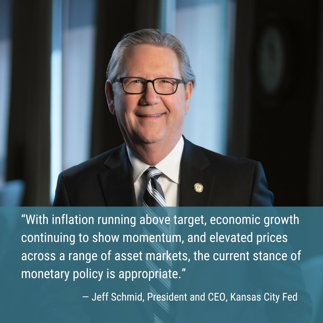 Today Jeff Schmid, our President and CEO, spoke at the 2024 Agricultural Commodity Futures Conference on 'The Importance of Prices and Price Stability.' Read his remarks here: bit.ly/49yiq1B #EconTwitter #Economy