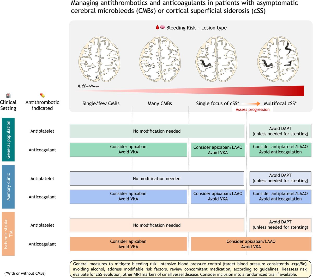 #STROKE Topical Review by @a_charidimou & @VCI_EricSmith: Cerebral microbleeds #CMBs in the setting of cerebral amyloid angiopathy #CAA: bleeding risk and safety of antithrombotic management. #AHAJournals ahajournals.org/doi/10.1161/ST…