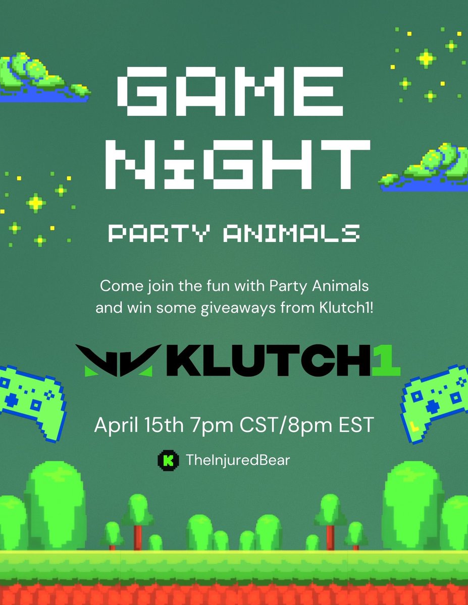 Back by popular demand: COMMUNITY GAME NIGHT!! Join in the fun on Monday the 15th for Party Animals! Laughter will be had, alliances formed, betrayals made, and giveaways from @Klutch1!! What more could you ask for?! Whether you’re coming to watch or play, it’ll be a blast for…