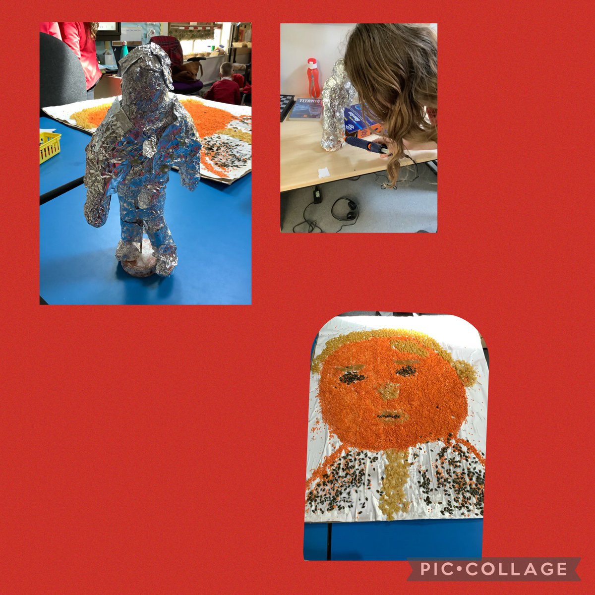 Da iawn again today year 4 for our culture through sculpture project. We have completed our food art of Aneurin Bevan inspired by @NathanWyburnArt and our sculpture is nearly there, you have been super stars this week. @garntegprimary @MrPhill47341303