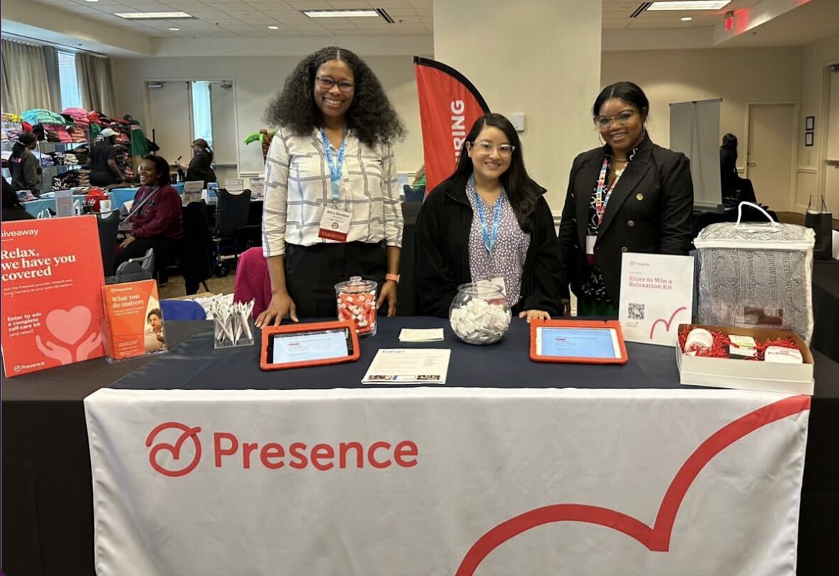 The Presence team is excited be at the @NBASLH conference in Raleigh, NC! We proudly support NBASLH's mission. Thank you to NBASLH for affording us the opportunity to share why we think teletherapy is a great career option with your members!