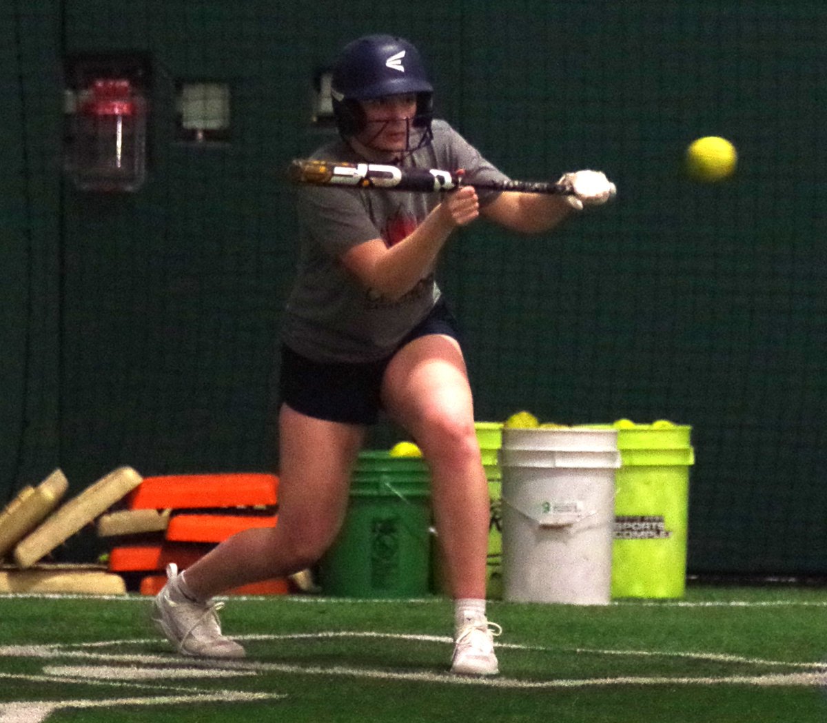 The #Saskatoon #Selects had a smaller under-18 female group out for a training session at the Indoor Training Centre on Tuesday night. The session was a very productive one as the players got lots of reps on defence and at the plate. #PrideofHome. #Wearefamily. #Yxe.